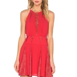 BCBG lipstick red dress